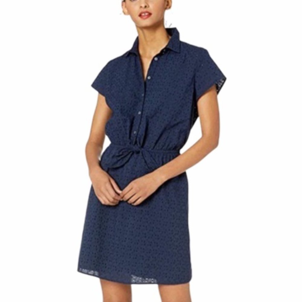 J.Crew Mercantile Navy Eyelet Dress NWT